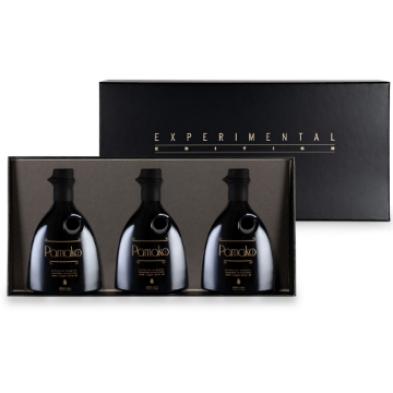 Pamako Edición Experimental – Set de regalo de 3 botellas de aceite de oliva Tsounati orgánico con alto contenido de polifenoles