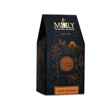 Carob With Herbs  Organic - 100% Natural - 250g Moly Carob With Herbs  Organic - 100% Natural - 250g Moly