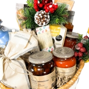 Touch of Greece Christmas Wicker Gift basket