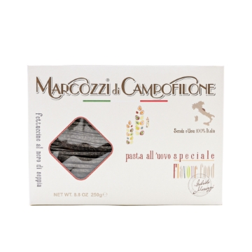 Organic Black Squid Ink Fettuccine di Campofilone 250g Marcozzi Organic Black Squid Ink Fettuccine di Campofilone 250g Marcozzi
