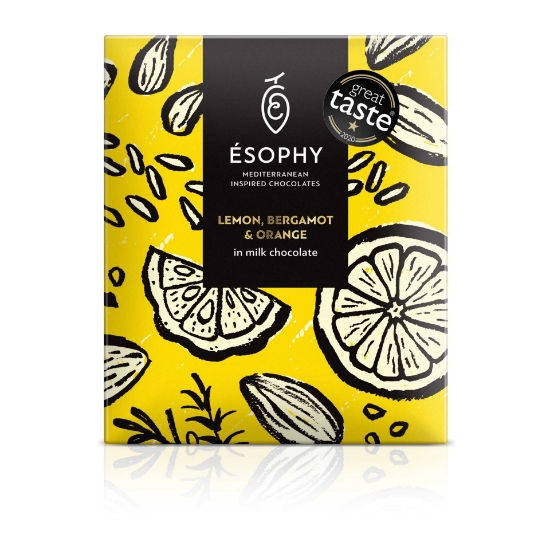 Artisanal Lemon, Bergamot & Orange Ιn Milk Chocolate 170g esophy