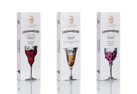 Imagen de Maridaje de vinos Chommelier: Trío de chocolates (blanco, tinto y rosado) – Set de regalo gourmet