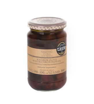 Kalamon Whole Olives in Extra Virgin Olive Oil Kalamon Olives in Olive Oil – Authentic Greek ingredient from the Luxury Salad Gift Box