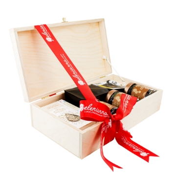 Caja de regalo Desayuno griego – Cesta de desayuno de lujo | Juego de café, miel y té griegos artesanales