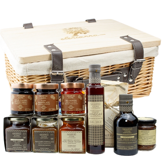 Navarino Icons Luxury Hamper with Laser Engraved Wooden Lid