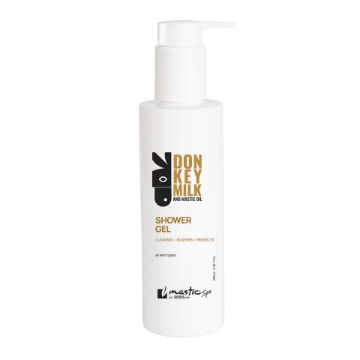 Gel de ducha Mastic Spa con leche de burra y aceite de lentisco.