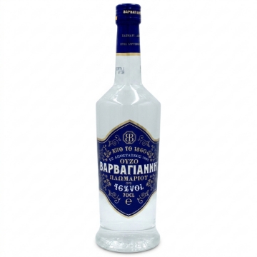 Varvayanni Blue Ouzo 70cl - Espíritu de anís griego clásico