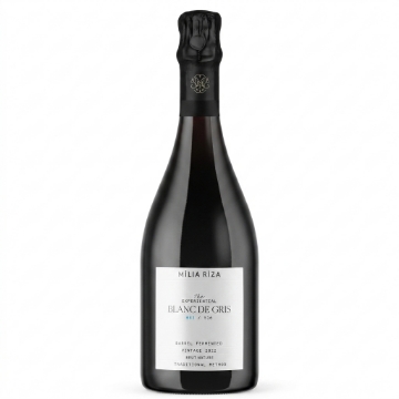 Milia Riza The Experiential Blanc de Gris 2020 - Vino espumoso de método tradicional 75cl | Moschofilero, 19 meses sobre lías, Brut, 12% vol.