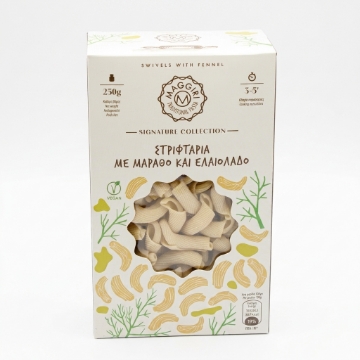 Maggiri Striftaria con hinojo y aceite de oliva - Pasta tradicional cretense trenzada, 250 g | Colección Signature, Naturalmente vegana, Heraklion, Creta