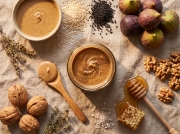 Samynthos Organic Whole Unheated Raw Tahini, 200 g on a clean ecommerce background