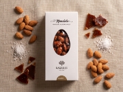 Lazaris Mandola Classic – Greek Caramelized Almonds, 200g on a clean ecommerce background
